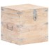 Baúl de madera maciza de acacia 40x40x40