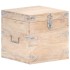 Baúl de madera maciza de acacia 40x40x40