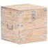 Baúl de madera maciza de acacia 40x40x40
