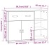 Aparador de madera maciza de pino 98,5x40x75