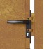 Puerta de jardín acero corten 105x205
