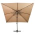Sombrilla jardín voladiza con cubierta doble taupe 300x300