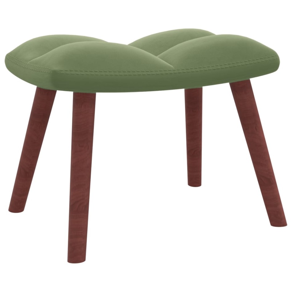 Sillón de relax con taburete de terciopelo verde
