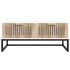 Mesa de centro hierro y madera contrachapada blanco 80x40x35