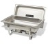 Set calentador de comida para buffet 3 piezas acero