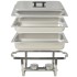 Set calentador de comida para buffet 3 piezas acero