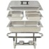 Set calentador de comida para buffet 3 piezas acero