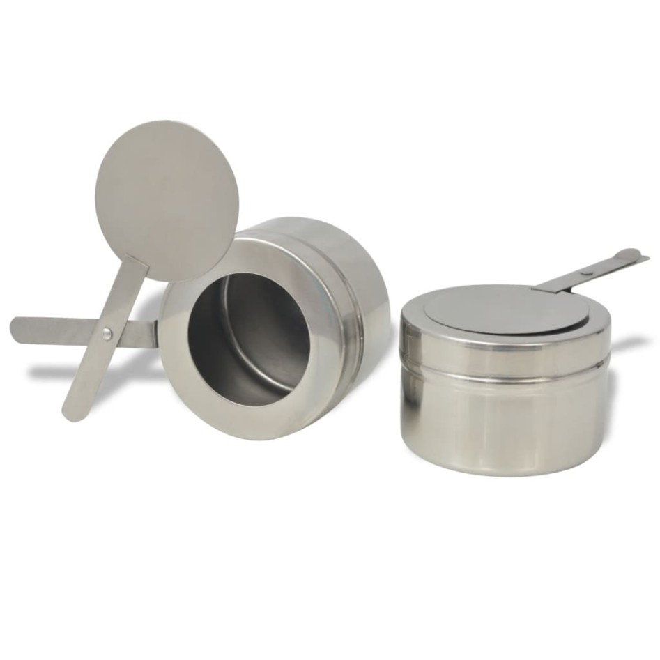 Set calentador de comida para buffet 3 piezas acero
