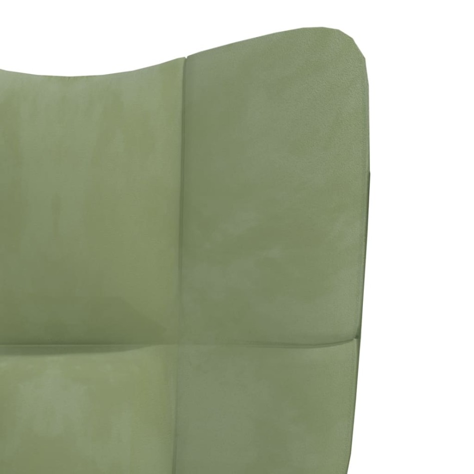 Sillón de relax con taburete de terciopelo verde