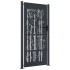 Puerta de jardín acero gris antracita diseño bambú 105x205