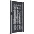 Puerta de jardín acero gris antracita diseño bambú 105x205