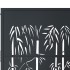 Puerta de jardín acero gris antracita diseño bambú 105x205