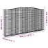 Cesta gaviones forma arco hierro galvanizado 400x30x200/220