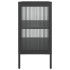 Aparador de vidrio y acero negro 70x35x70