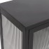 Aparador de vidrio y acero negro 70x35x70