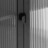 Aparador de vidrio y acero negro 70x35x70