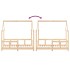Estructura de cama para niños madera maciza de pino 70x140