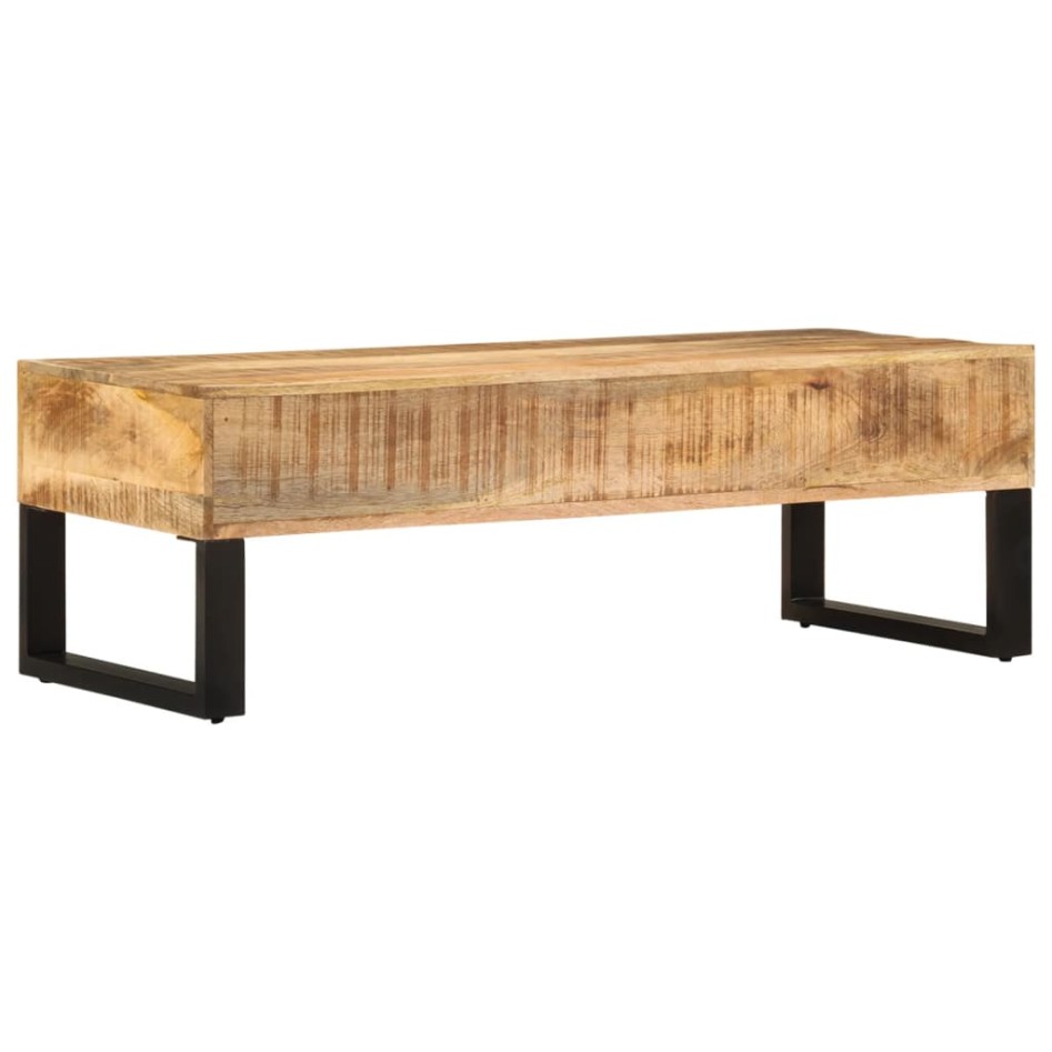 Mesa de centro de madera maciza de mango 110x50x38