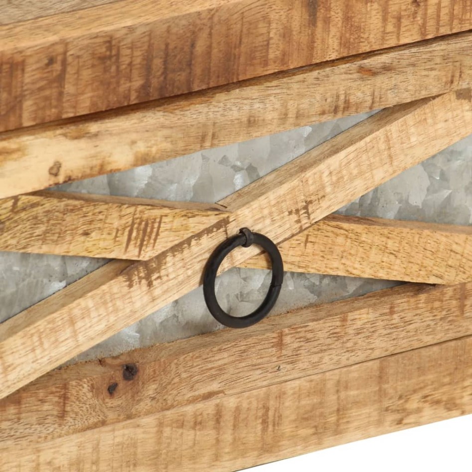 Mesa de centro de madera maciza de mango 110x50x38