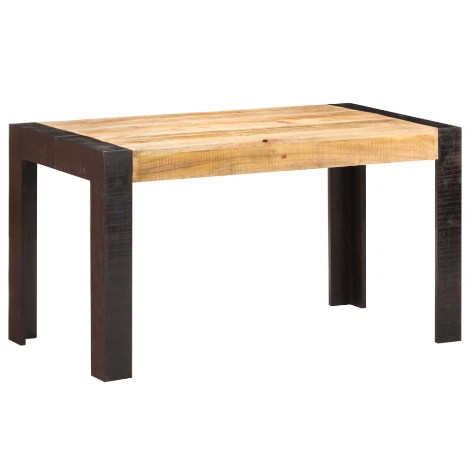 Mesa de comedor madera maciza de mango en bruto 140x70x76