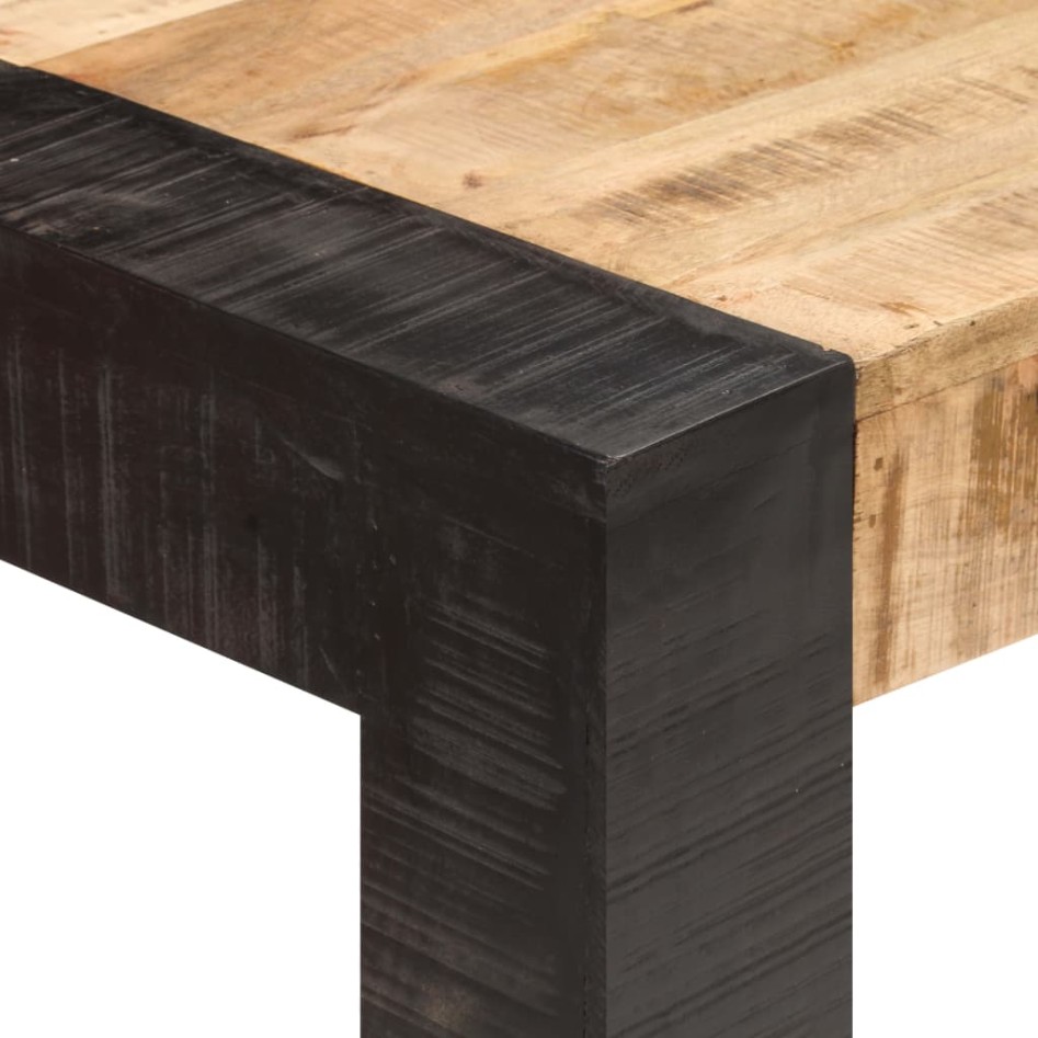 Mesa de comedor madera maciza de mango en bruto 140x70x76