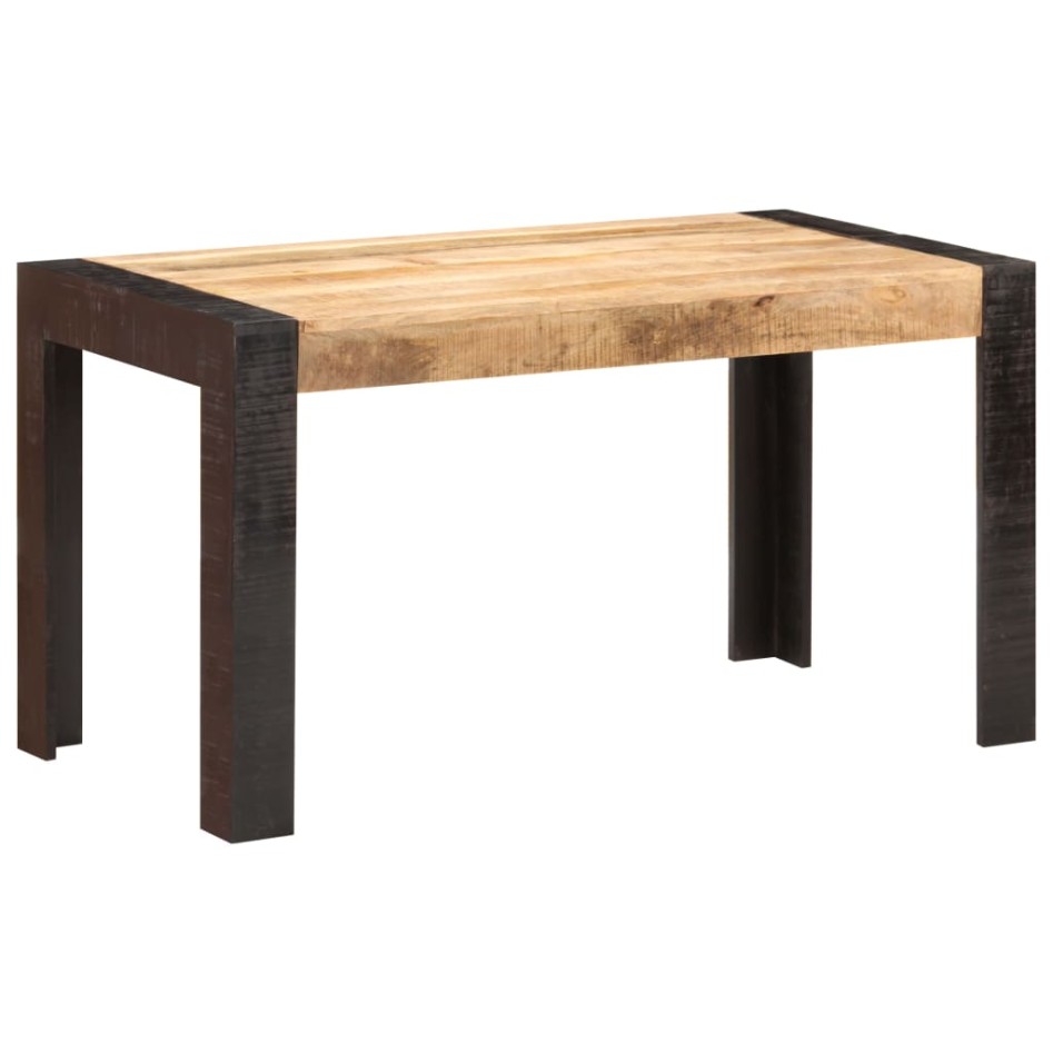 Mesa de comedor madera maciza de mango en bruto 140x70x76