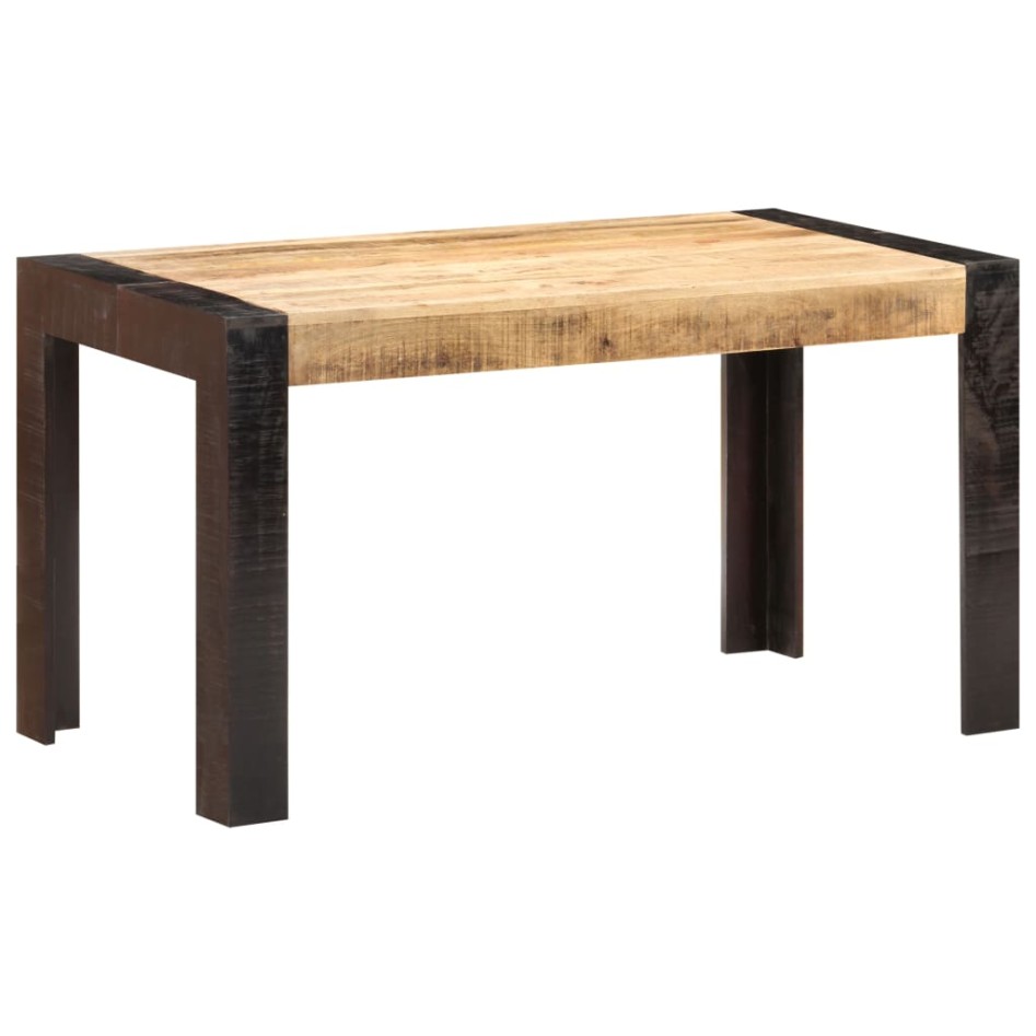 Mesa de comedor madera maciza de mango en bruto 140x70x76