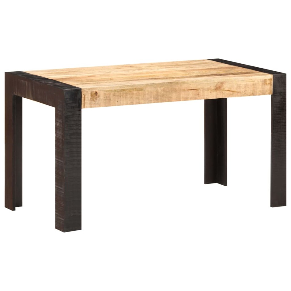Mesa de comedor madera maciza de mango en bruto 140x70x76