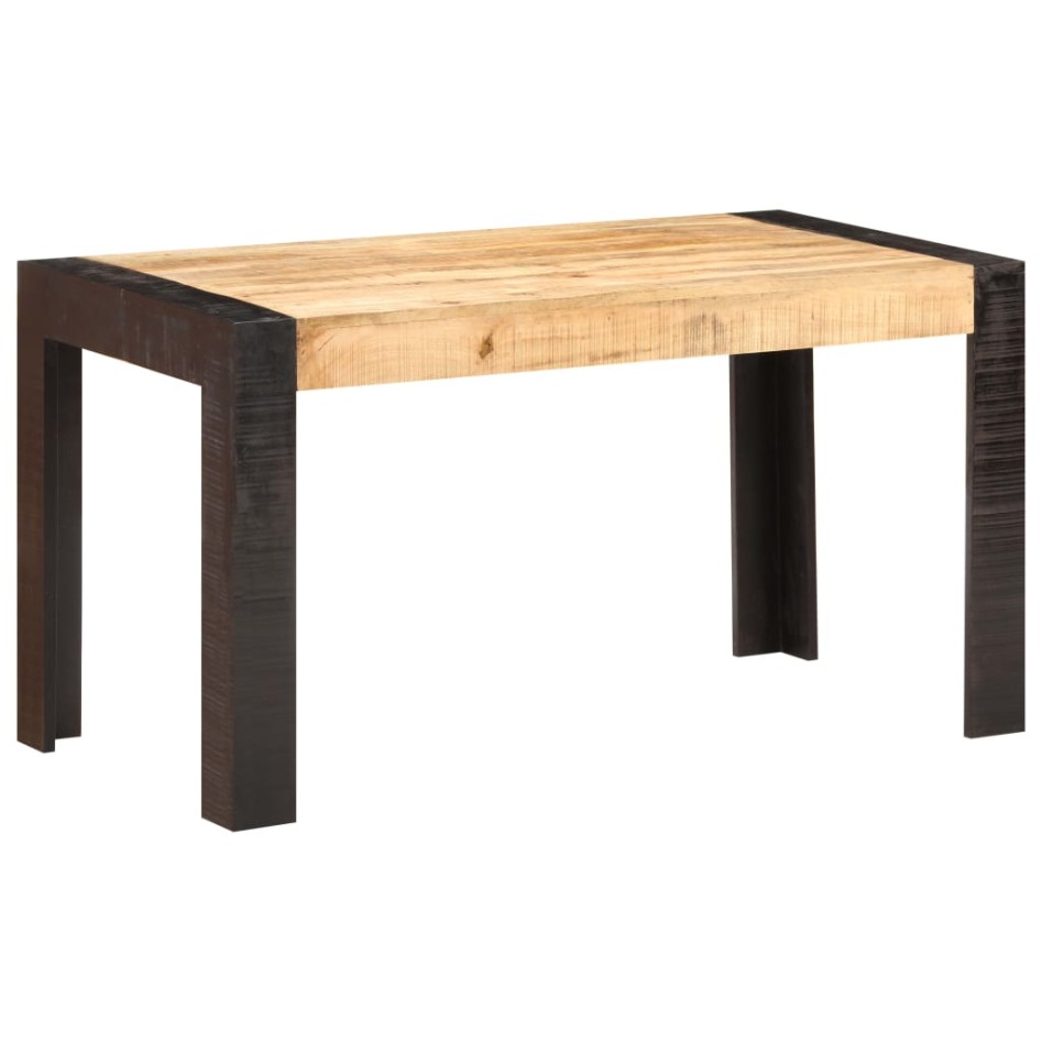 Mesa de comedor madera maciza de mango en bruto 140x70x76