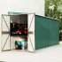 Cobertizo jardín pared acero galvanizado verde 118x382x178