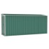 Cobertizo jardín pared acero galvanizado verde 118x382x178