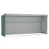 Cobertizo jardín pared acero galvanizado verde 118x382x178