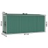 Cobertizo jardín pared acero galvanizado verde 118x382x178