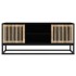 Mueble de TV hierro y madera contrachapada negro 105x30x45