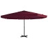 Sombrilla de jardín con palo de aluminio 500 cm rojo