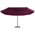 Sombrilla de jardín con palo de aluminio 500 cm rojo