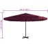 Sombrilla de jardín con palo de aluminio 500 cm rojo