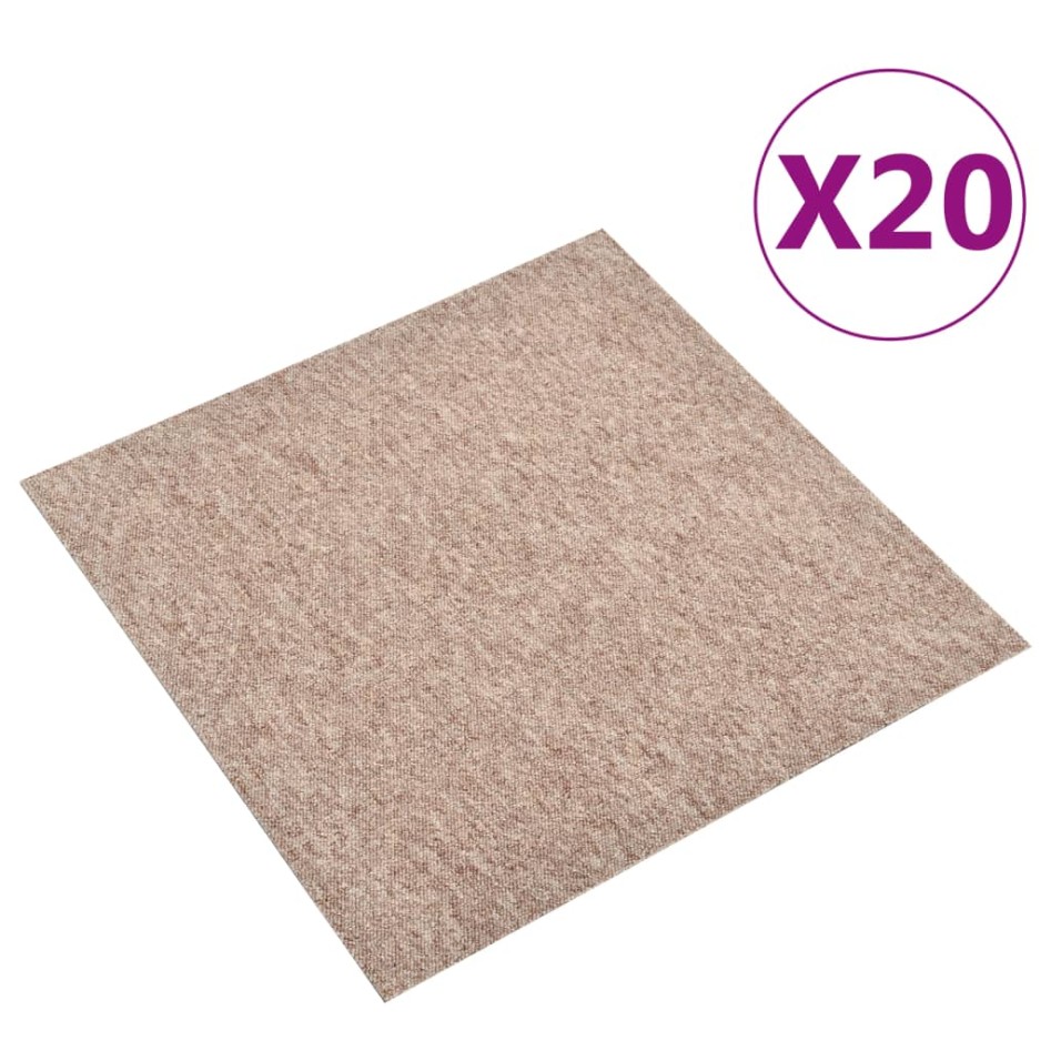 Baldosas de suelo de moqueta 20 uds 5 m² 50x50 cm