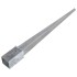 Picas de tierra 12 uds acero galvanizado plateado 8x8x91