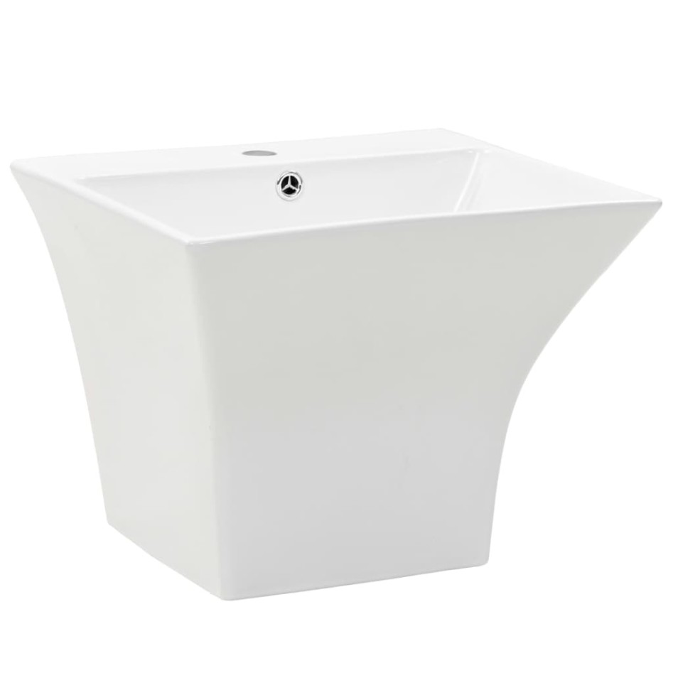 Lavabo de pared de cerámica blanco 500x450x410