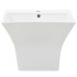 Lavabo de pared de cerámica blanco 500x450x410