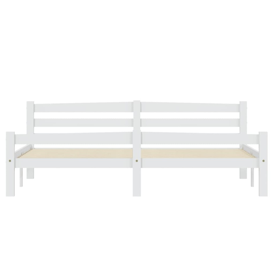 Estructura de cama de madera maciza de pino blanca 180x200