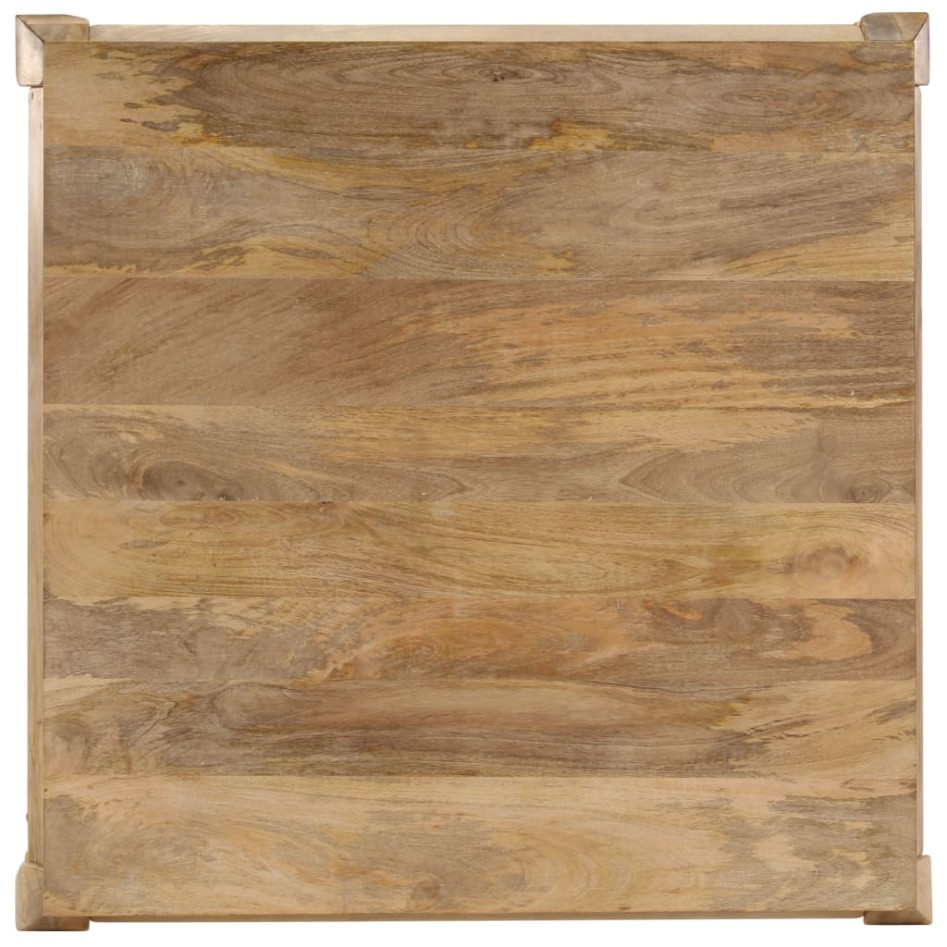 Mesa de centro de madera maciza de mango 80x80x40
