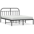 Estructura cama sin colchón con cabecero metal negro 150x200