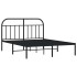 Estructura cama sin colchón con cabecero metal negro 150x200