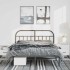 Estructura cama sin colchón con cabecero metal negro 150x200