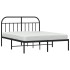 Estructura cama sin colchón con cabecero metal negro 150x200