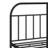 Estructura cama sin colchón con cabecero metal negro 150x200