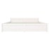 Estructura de cama doble sin colchón madera blanco 150x200