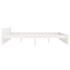 Estructura de cama doble sin colchón madera blanco 150x200